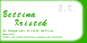 bettina kristek business card